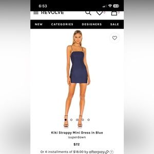 Revolve Super Down blue dress size xs